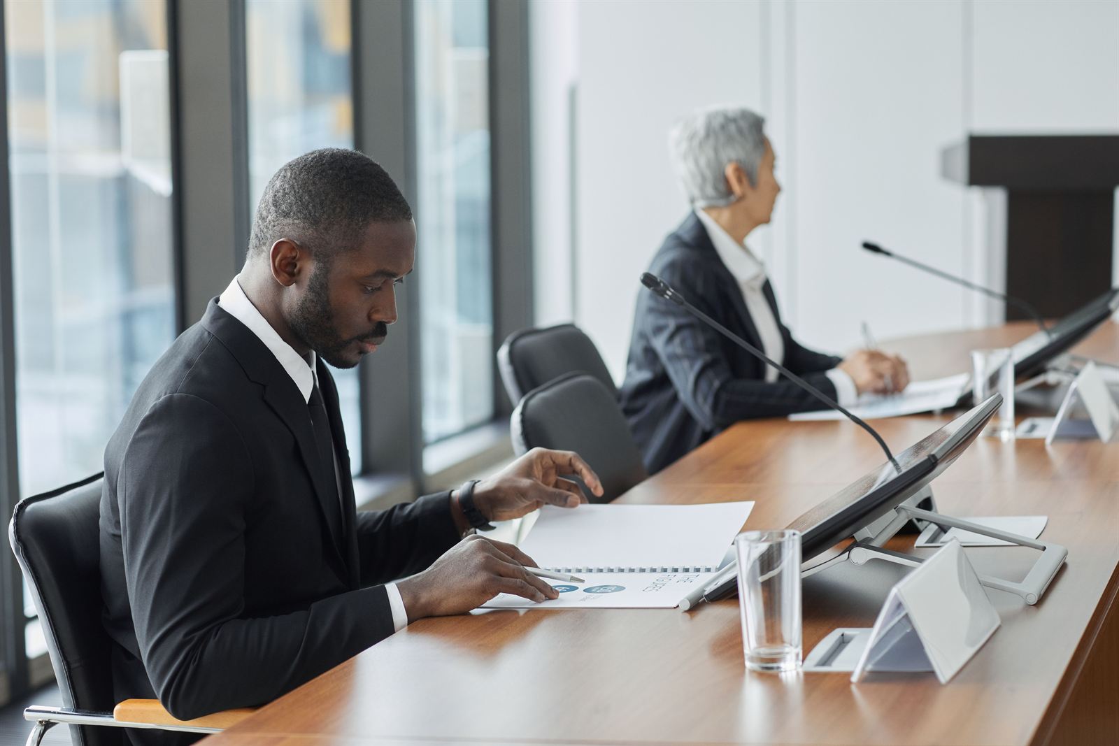 Reunião numa empresa de telecomunicações